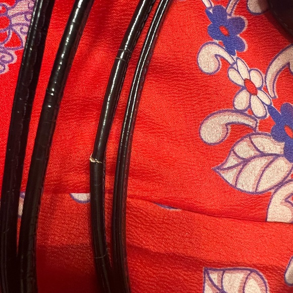 RODO ITALY BLACK HARD WICKER HANDBAG - Picture 8 of 9